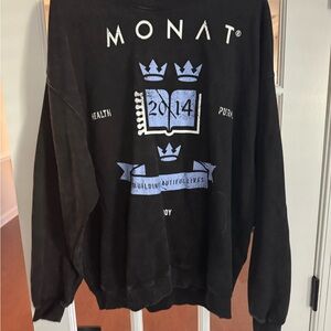 Monat oversized black sweatshirt